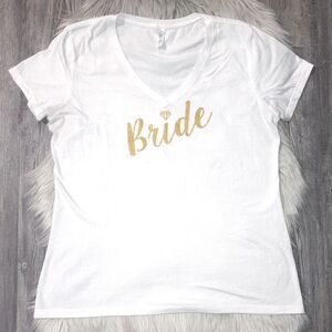 Next Level Ideal T, Short Sleeve White Bride T-Shirt